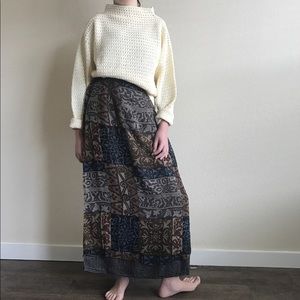 Vtg 90s Skirt Long